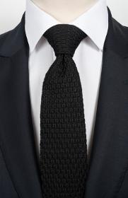Cravate tricot noir