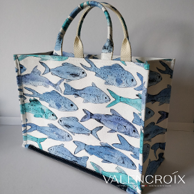 Cabas motif poissons – Valencroix
