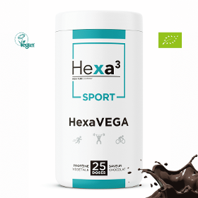 HexaVEGA Protéine Vegan Chocolat 750G Hexacube Sport Hexa3