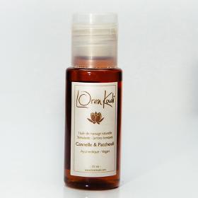Huile de massage "Cannelle & Patchouli Jambe tonique" -55 ml-ayurvédique naturel