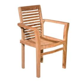 chaise de jardin empilable bois de teck