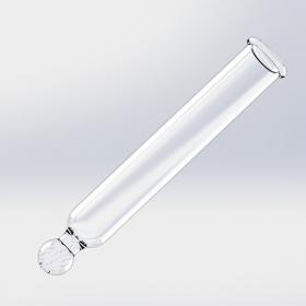 Pipette en verre pour compte-gouttes - Pointe droite, 48 mm