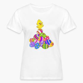 Poussins jaunes sur nid d'oeufs T-shirt bio Femme
