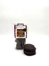 Palets chocolat noir 72% de cacao aux éclats de fèves de cacao de Martinique