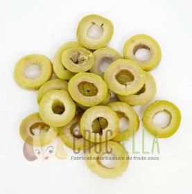 Olives vertes rondelles 7 kg originaire du Maroc pour grossiste et distributeur