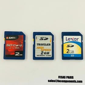 Carte SD 2Go - Traveler & Lexar Emtec (Lot de 3Pcs)