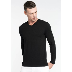 T-shirt Homme Manches Longues Col V