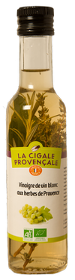 Vinaigre de Vin Vieux Blanc Biologique aux Herbes de Provence La Cigale Provença