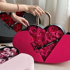 Boîte d'emballage transparente pour boîte d'arrangement de fleurs de roses