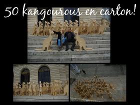 kangourous en cartons
