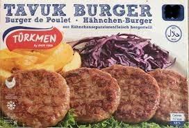 E401 : Turkmène 36 burger de poulet 2340gr (4pc par colis)