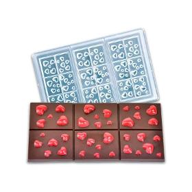 Moule Tablette Chocolat Avec Coeurs 62gr