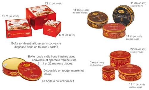 485 - Emballage: Boîte 11 Marrons avec couvercle coloris noir