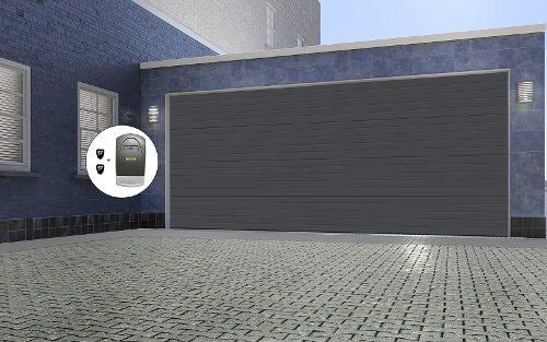 Porte de garage Sectionnelle 5000mm x 2000mm- Gris Anthracite RAL 7016 - Kit