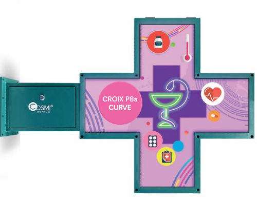 Croix de pharmacie LED P8S Full Color exterieur