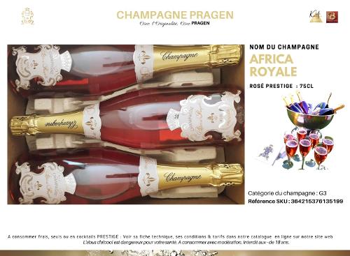 1000 Bouteilles de Champagne Prestige "AFRICA ROYALE" G3 (75 cl)