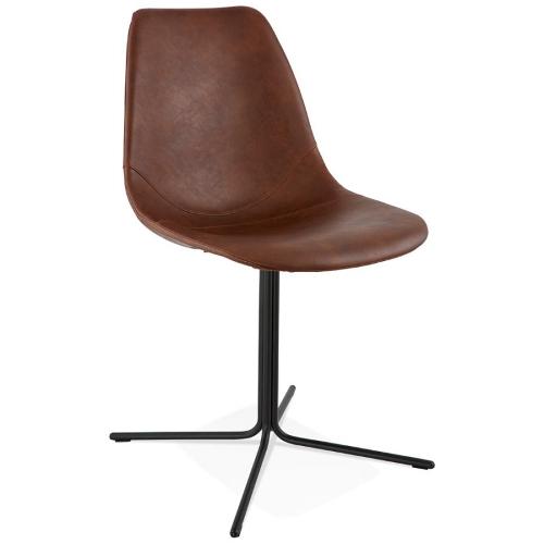 Chaise industrielle OFEN (marron, noir)