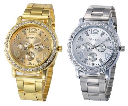 Lot de 7 magnifiques montres Luxus Strass Métalica