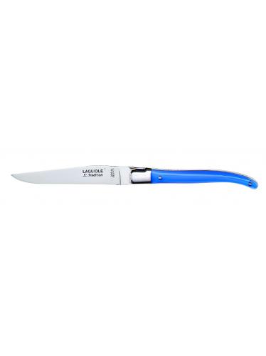 Couteau de Table Laguiole Tradition - Plexi Fluo Bleu