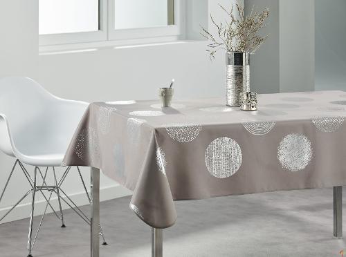 Nappe rectangulaire Taupe – anti tâche