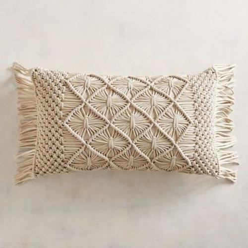 Handmade Macrame Rectangular Cushion