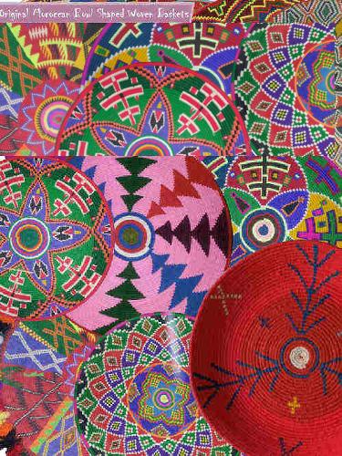 paniers tressés originaux en forme de bol marocain