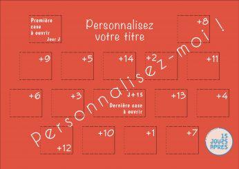 calendrier 15 cases personnalisable