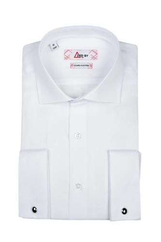 Chemise blanche col italien