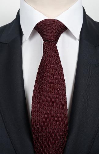 Cravate tricot bordeaux