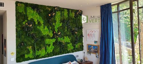 Mur végétal mousse boule 3D