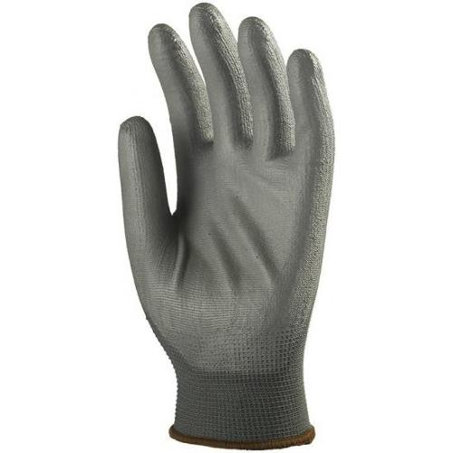 Gants polyester gris avec paume enduite PU Réf. : PG6130