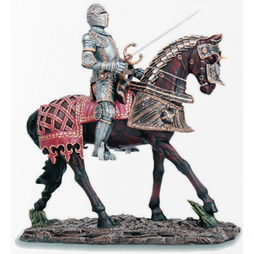 Figurine 35cm : Cavalier Armure de Parade