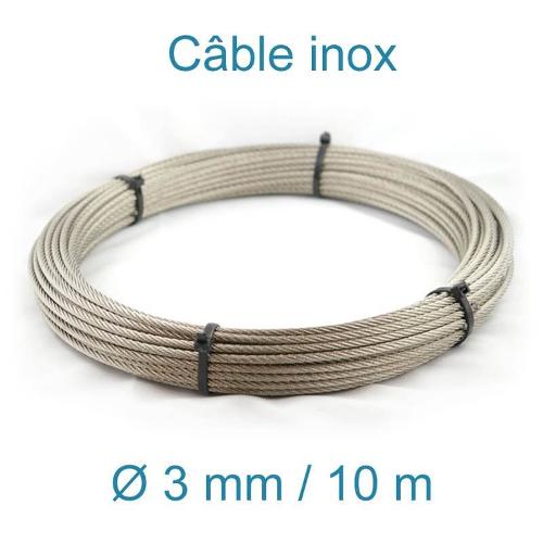 Câble Inox 3mm - 10m