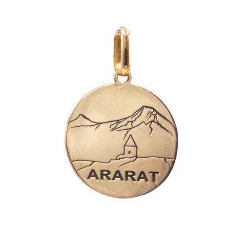 Médaille representant le Mont Ararat en or 18 carats