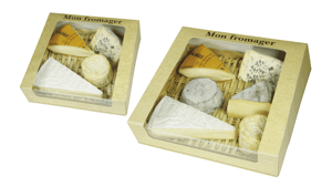 Boîte carton avec fenêtre pour fromages