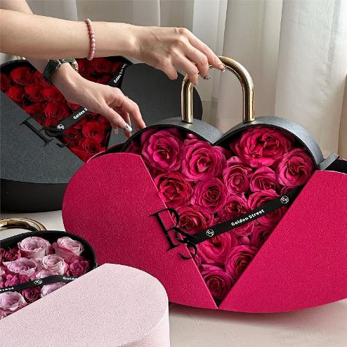 Boîte d'emballage transparente pour boîte d'arrangement de fleurs de roses