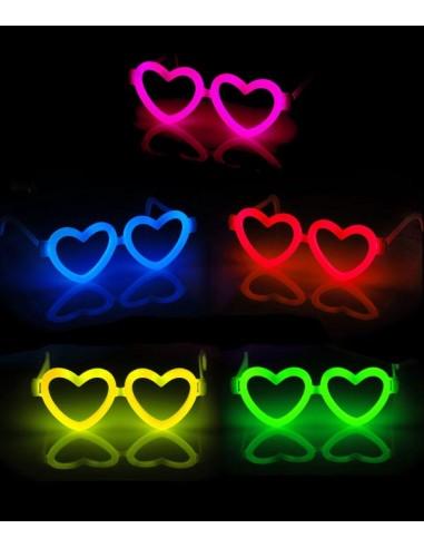 Lunettes Lumineuses Fluo Coeur (36p)