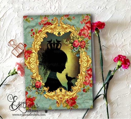 “Shabby chic silhouette” – Carte Postale Victorienne
