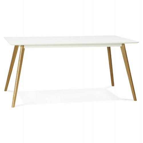 Table à manger style scandinave ORGE en bois (blanc)