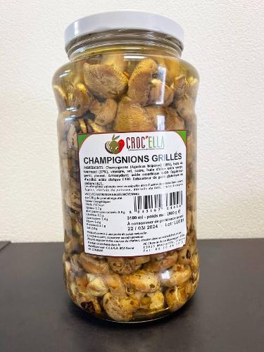 Champignons grillés 2.9 kg antipastis de légumes grillés région PACA