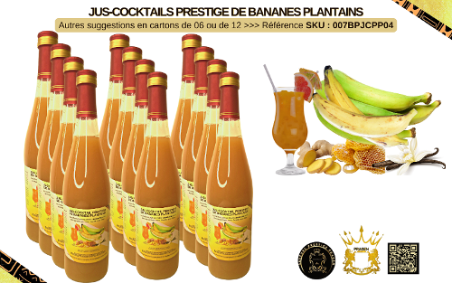 1000 Btles JUS-COCKTAIL Prestige "BANANES PLANTAINS" G2 (75 cl)