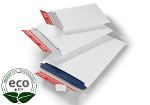 Pochette Carton Compact avec Fermeture Adhesive Blanche 245 x 345 Mm