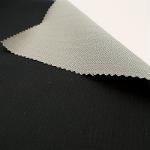 Tissu ripstop en polyester noir contrecollé en polyuréthane