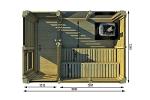 Modulo Cube Sauna 2x3 + vestiaire