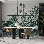 Papier peint panoramique pour jardin zen avec des plantes