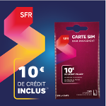 Sfr Carte Sim 10€ Crédit Inclus Sans Engagement
