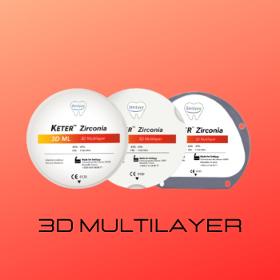 disque zircone 3D Multilayer