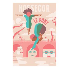 Affiche Hossegor Le Pont par Boris Igelman