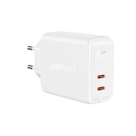 Chargeur mural Acefast 2x USB Type C 40W, PPS, PD, QC 3.0, AFC, FCP blanc (A9
