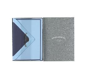 crown mill | 25 cartes et enveloppes | bleu glacier avec doublure bleu marine